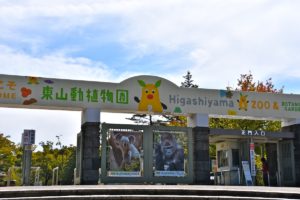 動物園で写生の授業