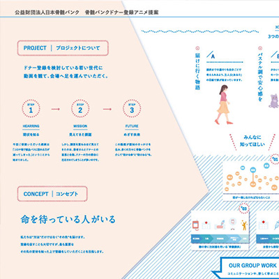 <em>【企業プロジェクト】</em>公益財団法人日本骨髄バンク<p>骨髄バンクドナー登録<br>アニメ提案</p>